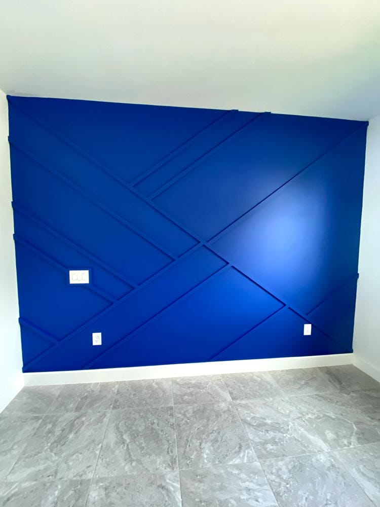 Blue accent wall
