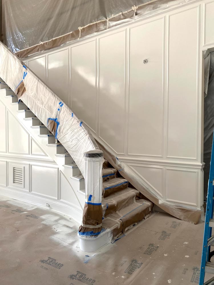 Stair Case getting Painted