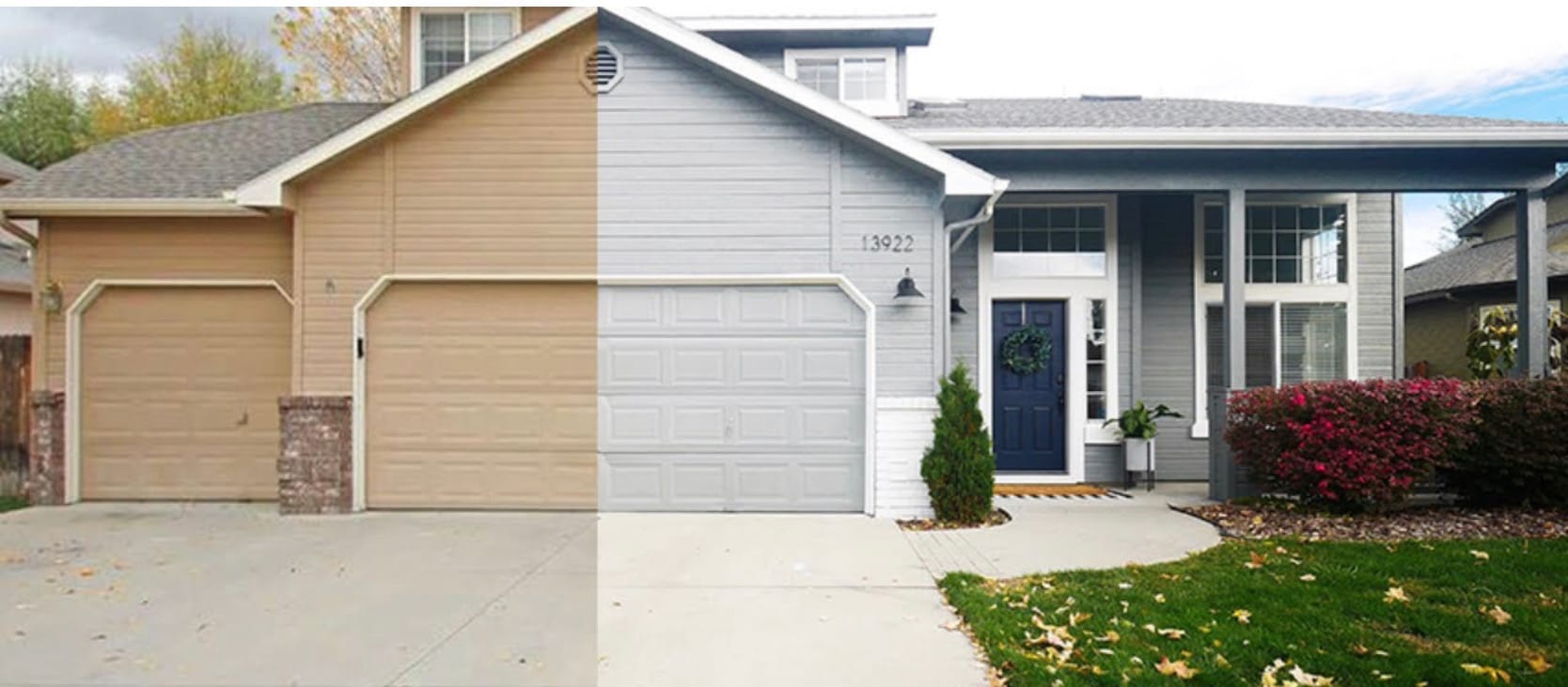 Before & After Exterior Home Painted